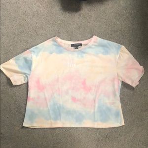 Pastel Tie-Dye Crop Tee